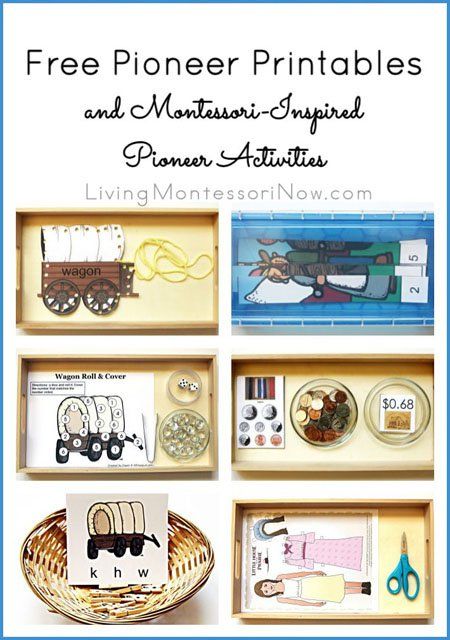 Long list of free pioneer printables plus ideas for using printables to prepare Montessori-inspired pioneer activities for preschoolers through 1st graders. Perfect for a pioneer unit study or Little House on the Prairie unit study. Pioneer Day Activities, Pioneer Activities, Pioneer Crafts, Pioneer Day, Pioneer Life, Farmer Boy, Homeschool History, Teaching Social Studies, Tot School