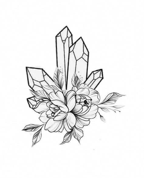 Crystals Tattoo Ideas, Crystal Drawing Ideas, Cristal Drawing, Crystals Drawings, Crystal Tattoo Design, Crystal Tattoo Ideas, Crystal Drawings, Crystal Tattoos, Crystal Tattoo