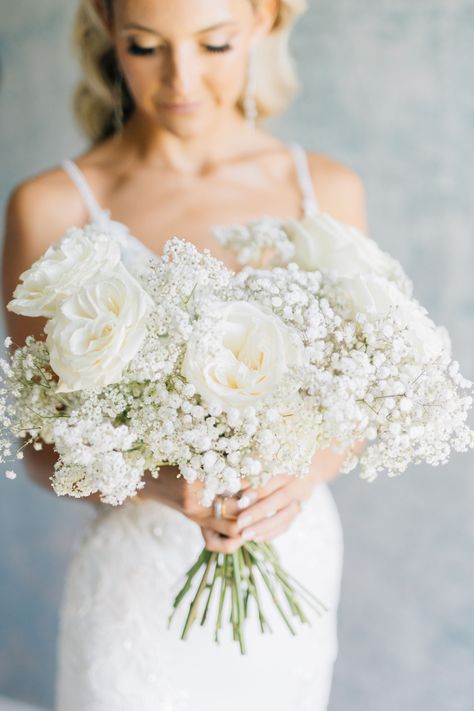 White roses and babies breath wedding bouquet Bridal Bouquet Roses And Baby’s Breath, Bride With White Bouquet, White Roses And Babysbreath Bouquet, White Rose And Baby's Breath Bouquet, Baby's Breath And Rose Bouquet, White Roses And Baby Breath Bouquet, Baby Breath Bouquet Wedding, White Rose And Baby Breath Bouquet, White Roses And Babysbreath