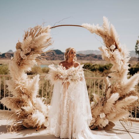 Pampas Grass Circle Arch, Pampas Floral Arch, Pampas Grass Wedding Arch Circle, Triangle Wedding Arch Pampas, Beach Wedding Pampas, Boho Wedding Arch, Destin Wedding, Baby Photography Backdrop, Pumpkin Patch Photoshoot