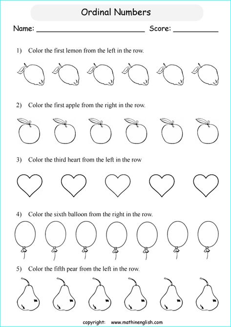 Primary 1 Maths Worksheet, Activities Sheets, Math Addition Games, Tooth Cartoon, First Grade Math Worksheets, Play Therapy Techniques, Ordinal Numbers, Addition Games, 1st Grade Math Worksheets