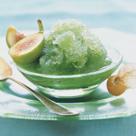 Pair this refreshing granita with fresh fruit for a light dessert, or serve it as a palate cleanser, or intermezzo, between courses. Chili Desserts, Cucumber Granita, Quick Easy Dessert Recipes, Fresh Jalapeno, Garden Cucumbers, Granita Recipes, Palate Cleanser, Small Cucumber, Easy Dessert Recipes