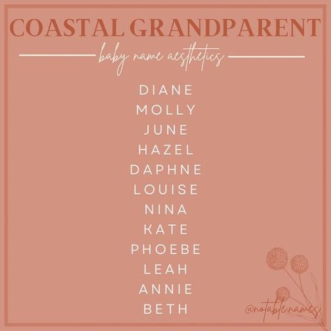 Tarah 💕 on Instagram: "Coastal Grandparent continues with girls names! Do you love Nancy Meyers movies, Diane Keaton and gardening? If so these names might be for you. What names would you add to the list? Want to see what inspired this list? Check out my AESTHETICS highlights for the matching Mood Board. #babynames #babyname #names #namenerd #notablenames #girlnames #babygirlnames #girlsnames #boynames #babyboynames #boysnames #genderneutralnames #neutralnames #genderlessnames #unisexnames Nancy Meyers Movies List, Alessandra Core, Nancy Meyers Movies, Modern Baby Names, Unisex Baby Names, Unisex Name, Girls Names, Gender Neutral Names, Baby Name List