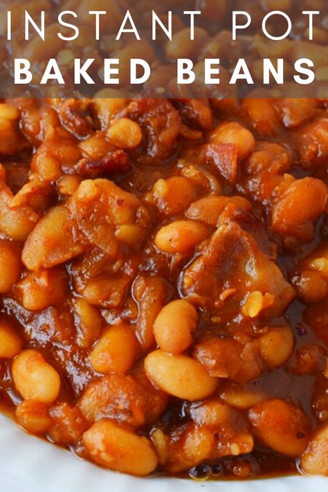 Barbeque Beans, Pressure Cooker Baked Beans, Instant Pot Baked Beans, Beans Side Dish, Onion Vinegar, Pinto Bean Recipes, Homemade Baked Beans, Barbecue Side Dishes, Baked Beans Recipe