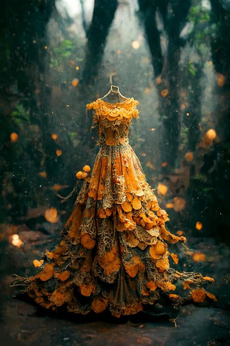 Mushroom Formal Fantasy Dress Mushroom Inspired Dress, Mushroom Dress Fairy, Mushroom Gown, Mushroom Couture, Mushroom Dresses, Cute Mushroom Dresses, Fungi Inspired Dresses, Forest Costume, Mushroom Wedding