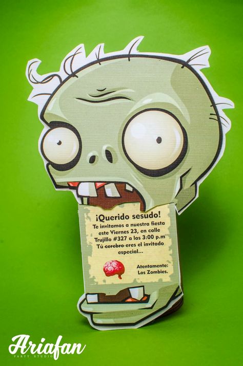 Plantas vs zombies Plant Vs Zombies Party Ideas, Plants Vs Zombies Birthday Party, Zombie Cake, Zombie Birthday Parties, Super Mario Bros Birthday Party, Mexican Babies, Angry Birds Star Wars, Zombie Birthday, Plant Zombie