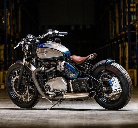 Triumph Bobber Custom, Triumph Bonneville Custom, Triumph Bonneville Bobber, Moto Bobber, Scrambler Cafe Racer, Bonneville Bobber, Motos Bobber, Triumph Moto, Moto Triumph