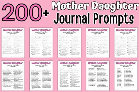 Mom And Daughter Journal Ideas, Mother Daughter Journal Ideas, Mother Daughter Journal Prompts, Family Therapy Worksheets, Mother Daughter Journal, Family Therapy Activities, Papermate Flair Pens, Toddler Skills, Daughter Activities