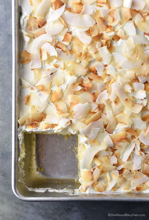 Coconut Sheet Cake Recipe, Coconut Sheet Cake, Coconut Sheet Cakes, Coconut Cakes, Coconut Buttercream, Sheet Cake Recipe, Pumpkin Sheet Cake, Coconut Extract, Sheet Cake Recipes