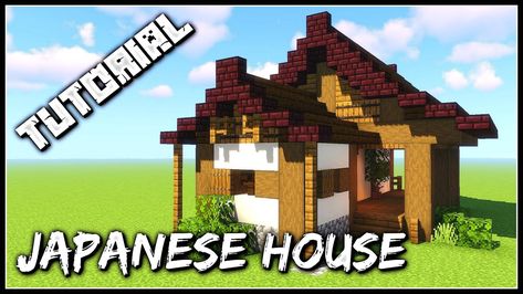 Tiny Japanese House, Japanese Tutorial, Japanese Minecraft Builds, Minecraft Japanese House, Houses Minecraft, Youtube Minecraft, Japanese Houses, House Tutorial, Japanese Village