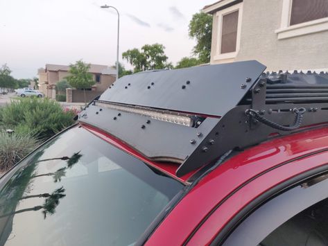 Roof lights and wiring locations | Tacoma World Toyota Tacoma Roof Rack, Roof Rack Basket, Tacoma Off Road, Truck Roof Rack, Jeep Zj, Suv Camper, Roof Lights, Tacoma World, Vw Combi