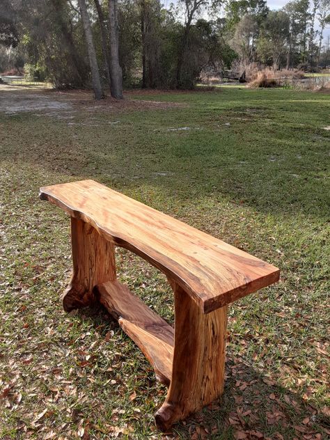 Sycamore Wood Projects, Raw Edge Wood Projects, Live Edge Furniture Ideas, Live Edge Wood Projects, Live Edge Wood Furniture, Edge Ideas, Natural Edge Wood, Live Edge Console Table, Wood Benches