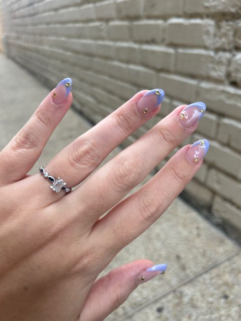 Periwinkle French tip. Purple French tip. Periwinkle Sparkle Nails, Periwinkle Nails Designs, French Tip Purple, Purple French Tip, Periwinkle Nails, Purple French, Formal Nails, Sparkle Nails, Nail Jewelry