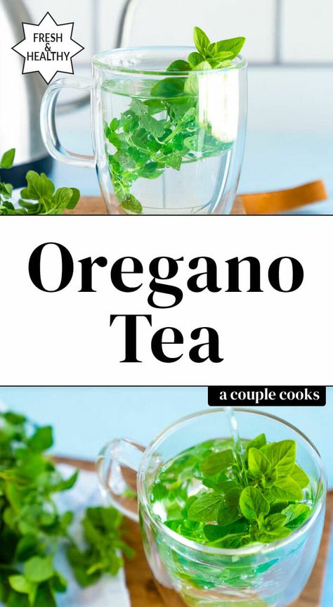 Fresh Herb Tea Recipes, Fresh Oregano Uses, Oregano Tea Recipe, Fresh Oregano Recipes, Oregano Benefits, Oregano Tea, Herb Teas, Growing Herbs At Home, Herbs Recipes