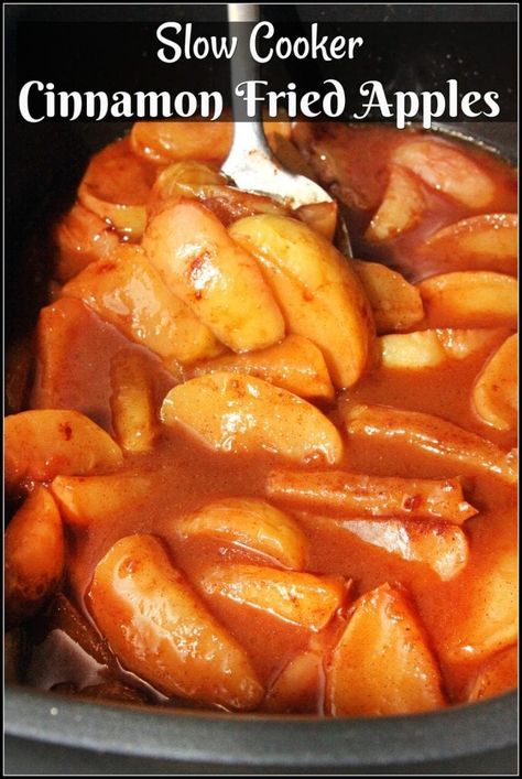 This copycat Fried Apple recipe, made with crunchy red apples and warm spices, is inspired by my favorite restaurants sweet Southern side dish. My version is easy to make at home right in your slow cooker! Red Apple Recipes, Cinnamon Fried Apples, Crockpot Apples, Fresh Apple Recipes, Crockpot Favorites, Southern Side Dishes, Rice Cooker Steamer, Fruit Ideas, Fried Apples