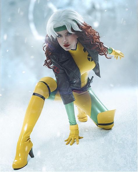 Rogue Xmen Costume, Rogue Costume, Rogue Cosplay, Xmen Cosplay, Marvel Rogue, Latex Cosplay, Male Cosplay, Halloween Photoshoot, Cosplay Diy