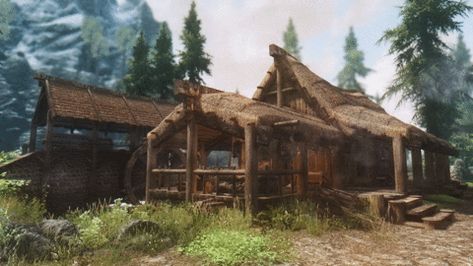 via GIFER Skyrim Scenery, Skyrim Gif, Skyrim Aesthetic, Writing Fanfiction, Cinemagraph Gif, Nature Gifs, Elf Princess, Morning Gifs, Fantasy Village