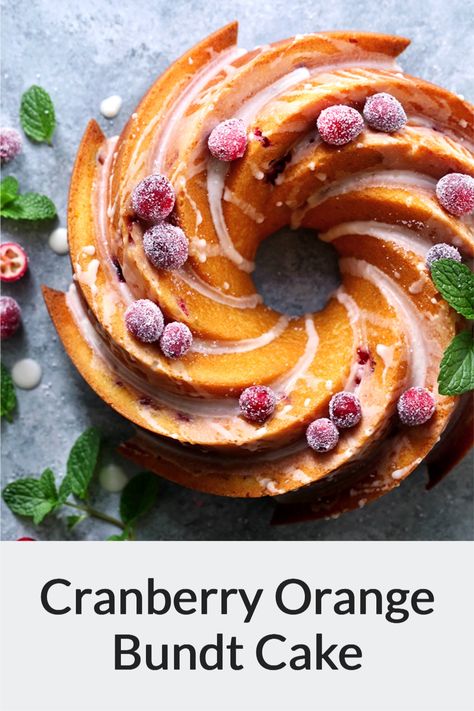 Cranberry Bundt Cake, Cranberry Orange Bundt Cake, Family Dessert Recipes, Christmas Bundt Cake, Orange And Cranberry, Citrus Glaze, Cranberry Orange Cake, Orange Bundt Cake, Snack Cakes