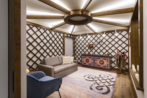 Travel within your home. 🌎 This Mongolian Yurt is a stunning blend of our client’s family heirlooms, East Asian artistry and complementary interior architectural features by us. At Moda, we specialize in converting your meaningful items into a harmonious home. Love this idea? Here are some tips to get you started 👇🏻 1. Showcase Your Story: Use souvenirs and items from your travels to reflect your unique journey. 2. Feel, Don’t Just See: Design with emotion. Think about how you want your... Mongolian Design, Complementary Interior, Mongolian Yurt, Journey 2, East Asian, Yurt, Architectural Features, Family Heirloom, Your Story