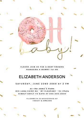 Donut Shower Ideas, Donut Themed Baby Shower Ideas, Donut Baby Shower Ideas, Donut Gift Ideas, Donut Sprinkle, Lisa Baby, Donut Gifts, Sprinkle Baby Shower, Baby Mine