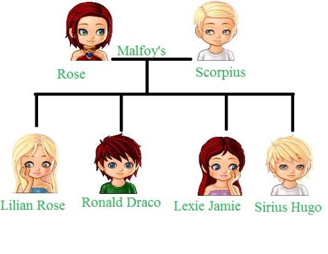 Rose and Scorpius family and family tree Harry Potter Family Tree, Rose And Scorpius, Phoenix Harry Potter, Scorpius And Rose, Scorpius Malfoy, Harry Potter Kids, Harry Potter Fanfiction, Harry Potter Cast, Cursed Child