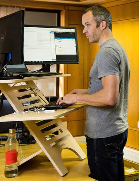 Diy Standing Desk Riser, Standup Desk, Standing Desk Riser, Diy Standing Desk, Desk Standing, Standing Work Station, Workstation Desk, Desk For Home Office, Hobby Desk