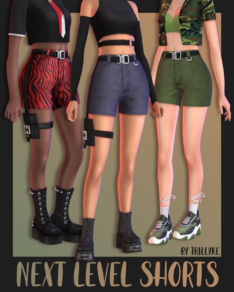 Sims 4 Cc Folder, Sims 4 House Design, Sims 4 Dresses, Sims4 Clothes, Female Shorts, Sims 4 Cas, Sims 4 Cc Finds, Sims 4 Clothing, The Sims4