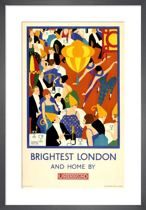 Save to Pinterest Subway Poster, Art Deco Travel Posters, London Transport Museum, Transportation Poster, Classic Art Prints, Museum Poster, Deco Poster, London Transport, U Bahn