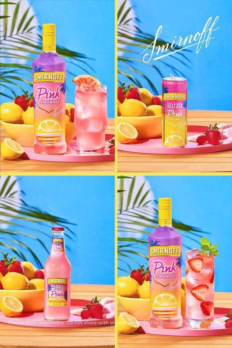 Summer Vibes + Bold Flavors = Smirnoff Pink Lemonade [Video] in 2022 | Summer drinks alcohol, Smirnoff flavors, Boozy drinks Smirnoff Pink Lemonade, Lemonade Video, Smirnoff Flavors, Smoked Sausages, Fun Branding, Tequila Rose, Classy Nail Art Ideas, Summer Drinks Alcohol, Graduation Party Foods