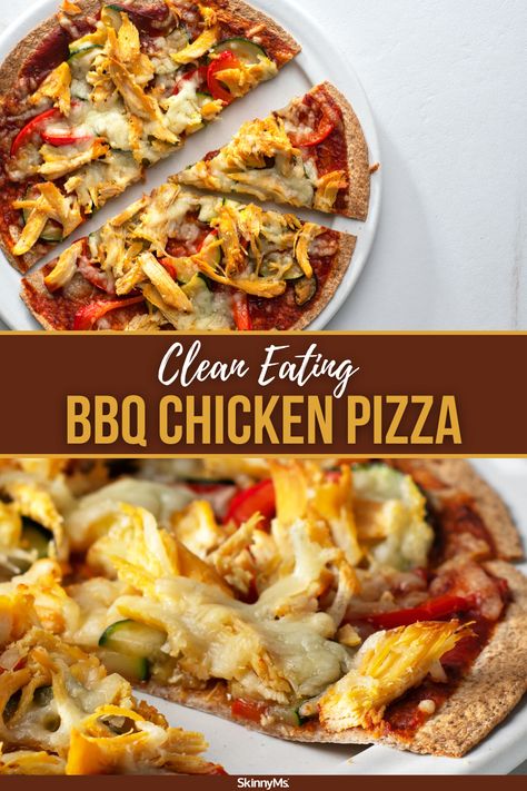 Clean Eating BBQ Chicken Pizza 2024 Diet, Healthy Pizza Toppings, Clean Eating Pizza, Clean Eating Pizza Recipes, Barbecue Chicken Pizza, Homemade Barbecue, Bbq Chicken Pizza, Skinnytaste Recipes, Clean Food Crush