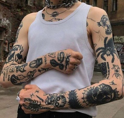 Tumblr Tattoo, Torso Tattoos, Tattoo People, Arm Sleeve Tattoos, Small Tattoos For Guys, Hand Tattoos For Guys, Black Ink Tattoos, Forearm Tattoo Men, Dope Tattoos