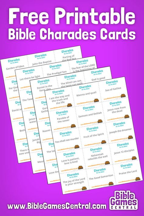 Free Printable Bible Charades Cards Scripture Charades Lds, Book Of Mormon Charades, Middle School Bible Activities, Who Am I Bible Characters Game, Bible Pictionary Ideas, Bible Games For Youth Free Printables, Bible Pictionary Game, Bible Charades, Bible Games For Youth