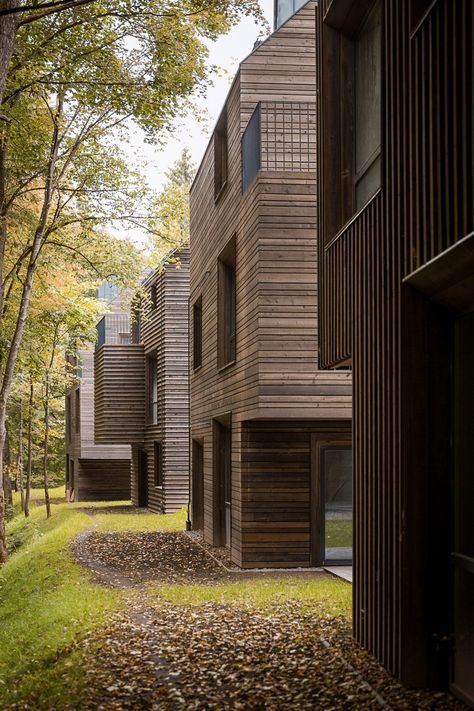 Residential quarter in Pavilniai regional park by Plazma and Paleko ARCH studija Raised House, Wood Facade, Wooden Facade, Timber Architecture, Urban Housing, Wood Architecture, Skyscraper Architecture, Architecture Images, Unique Buildings