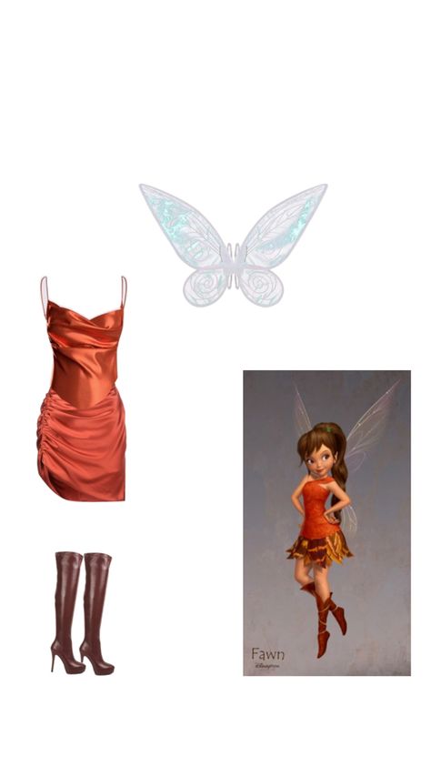 Disfraz costume Hallowen fawn Fawn Cosplay, Fawn Costume, Tinkerbell Costume, Disney Princess Outfits, Pixie Hollow, Halloween Costume Outfits, Halloween Photoshoot, Halloween Inspo, Princess Outfits