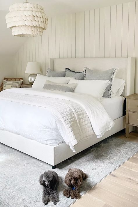 King Lace Border Cotton Slub Duvet … curated on LTK Dormer Bedroom, Sherwin Williams Extra White, Airy Bedroom, Shiplap Accent Wall, Bedroom Updates, Flatweave Rug, Bedroom Inspo, Apartment Therapy, Decor Interior Design