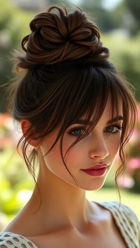 Messy Bun Variations for Short and Long Hair Bun Hairstyles Straight Hair, Bun Hairstyles Medium Hair, Bun Hairstyles For School, High Messy Bun Hairstyles, Medium Hair Messy Bun, Bun Hairstyles Bridal, Bun Hairstyles Short Hair, Messy Buns Hairstyle, Bun Hairstyles Elegant