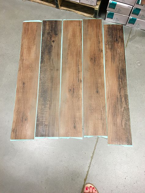 Leftover Laminate Flooring Ideas Diy, Leftover Flooring, Flooring On Walls, Laminate Flooring Diy, Faux Wood Flooring, Flooring Diy, Foam Wood, Rustic Wood Sign, Wood Scraps