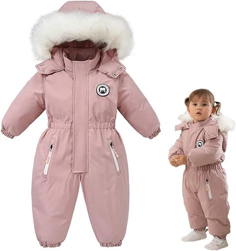 Amazon.com : XIFAMNIY Boys and Girls One Piece Snowsuits Overalls Ski Suits Winter Waterproof Coats Jumpsuits for Baby Toddler 2T-5T… : Clothing, Shoes & Jewelry Toddler Snowsuit, Toddler Jumpsuit, Baby Snowsuit, Waterproof Coat, Baby Hands, Ski Suits, One Piece Outfit, Snow Suit, Outdoor Wear