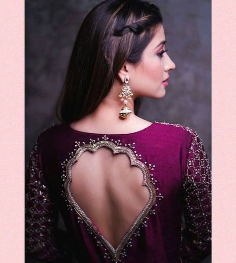 Trendy New Blouse Back Designs That'll Make Heads Turn! | WedMeGood Deep Back Neck Designs For Suits, Grand Saree, Suit Neck, Indian Blouse Designs, Unique Wardrobe, Indian Saris, Blouse Designs Catalogue, Blouse Ideas, New Saree Blouse Designs