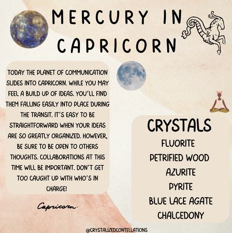 Mercury Capricorn, Mercury In Capricorn, Capricorn Mercury, Mercury Astrology, Mercury Sign, Capricorn Girl, Astrology Planets, Capricorn Quotes, Capricorn Moon