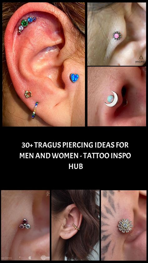 If you’re looking for a stylish way to accessorize your ears, a tragus piercing might just be the perfect choice for you. The tragus is the small piece of Mens Ear Piercing Ideas, Mens Ear Piercing, Tragus Piercing Ideas, Tragus Tattoo, Septum Tattoo, Barcode Tattoo, Ear Piercing Ideas, Tragus Daith, Aries And Sagittarius