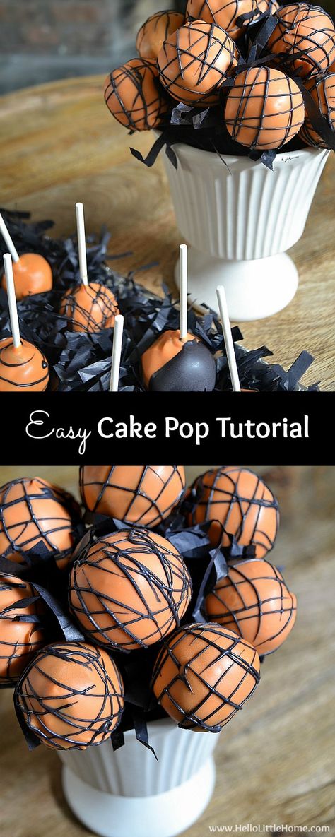 Cake Pops Recipe From Scratch, Cake Pops Recipe, Halloween Torte, Cake Pop Tutorial, Postres Halloween, Cakes To Make, Halloween Cake Pops, Cake Pops How To Make, Basic Cake