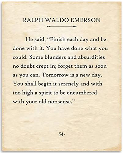 Finish Each Day, Boho Quotes, Emerson Quotes, Typography Book, Literature Quotes, Memorable Quotes, Ralph Waldo Emerson, Literary Quotes, Book Page