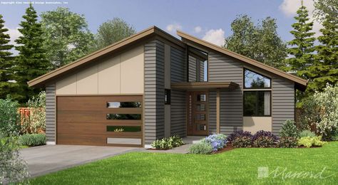 Mid Century Modern House Plans, Modern Ranch House, Ranch House Plan, Ranch Style House Plans, Modern Style House Plans, Modern Ranch, Contemporary Style Homes, Open Space Living, Contemporary House Plans