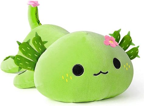 Amazon.com: Onsoyours Cute Axolotl Plush, Soft Stuffed Animal Salamander Plush Pillow, Kawaii Plushie Toy for Kids (Axolotl Cactus, 13") : Toys & Games Kawaii Amazon, Green Axolotl, Minecraft Axolotl Plush, Plushies Axolotl, Axolotl Stuffed Animal, Cactus Plushie, Pink Axolotl Squishmallow, Axolotl Gifts, Axolotl Cute