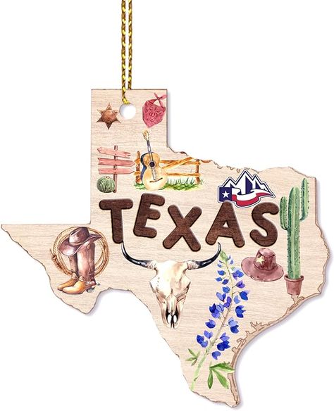 Amazon.com: MeMate Texas Ornaments, Texas Christmas Ornament for Couples Newlyweds Family Friends Neighbors - Texas Wooden Keepsake Holiday Decorations Housewarming for Relatives, Colleagues : Home & Kitchen Friends On Christmas, Texas Christmas Ornaments, Texas Ornaments, Texas Christmas, Wood Christmas Ornaments, Wooden Ornament, Christmas Keepsakes, Neighbor Gifts, Christmas Decorations Rustic