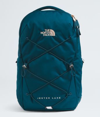 Our classic Women’s Jester pack—now available in a Luxe edition with premium metallic accents—has a padded laptop sleeve, simplified organization, and can stand up completely unsupported. It’s also endorsed by the American Chiropractic Association. Blue North Face Backpack, Bookbags For Highschool, Jester Luxe Backpack, North Face Backpack School, Northface Backpacks, Girls Wishlist, North Face Backpacks, Backpacks For High School, Best Backpacks For College