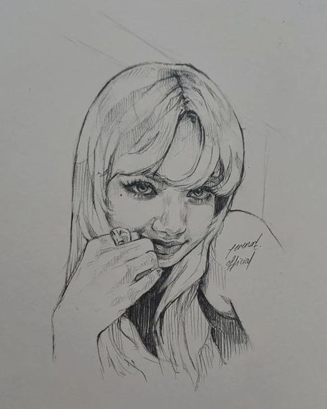 Sketchbook Idea, Idea Drawing, Ideas Sketch, Sketches Of People, Lisa Lalisa, Female Art Painting, Kpop Drawings, Sketchbook Ideas, Hand Art Drawing