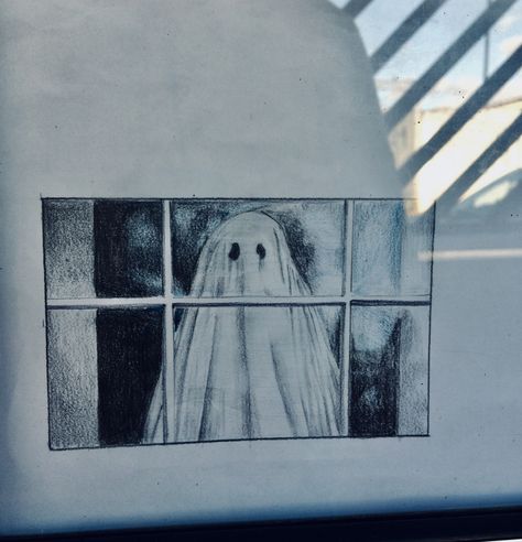 Fanart about the movie “A ghost story” by Tatiana Calado Ghost In Window Tattoo, Story Tattoo, Gothic Drawings, A Ghost Story, White Tattoos, Black White Tattoos, Sheet Ghost, Story Drawing, Ghost Story