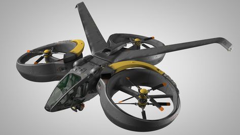 Drone Concept Art, Aerospace Design, Flying Vehicles, Drones Concept, Plane Design, Drone Design, Sci Fi Ships, Flying Car, Concept Car Design